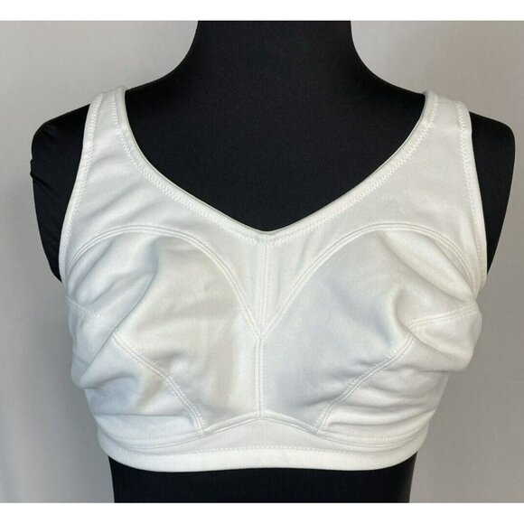 34DDD Lunaire 11111 Sports Bra White Coolmax Underwire  Discontinued - Picture 1 of 9